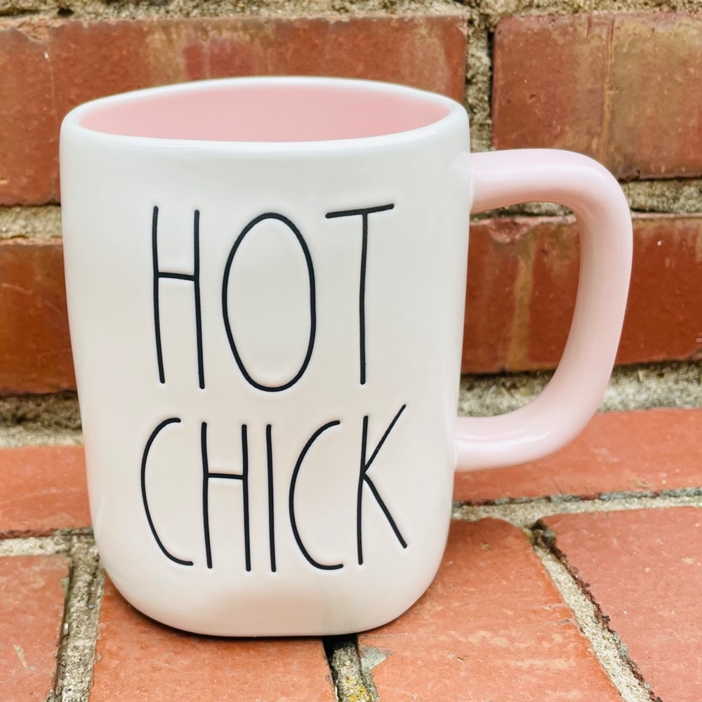Rae Dunn Pink & White Hot Chick 🐥 Coffee Mug NEW!